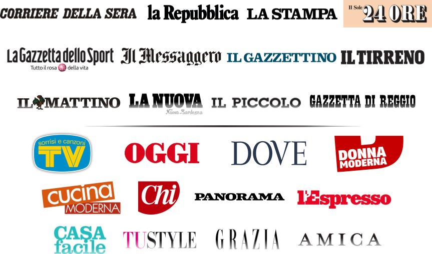 I brand che compongono le riviste e i giornali più venduti